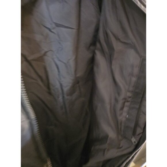 Vintage LL Bean Women PM Faux Suede Quilt Goose Down Parka Coat Sherpa Collar - Picture 5 of 6